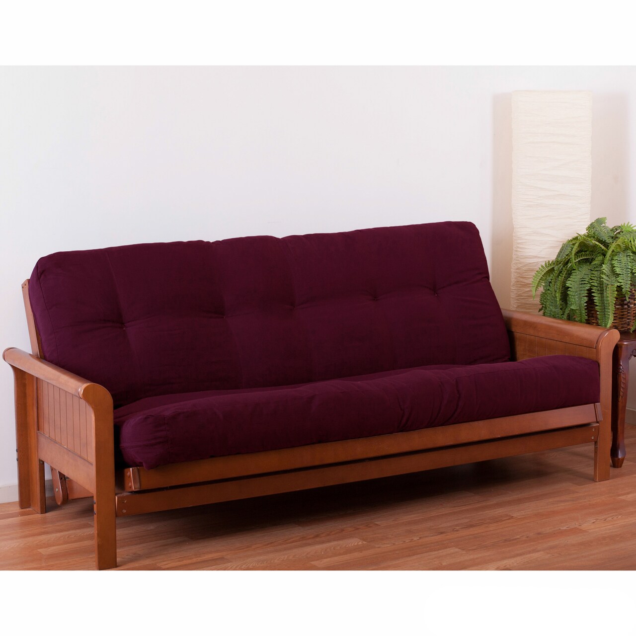 Blazing Needles Renewal 7-inch Twill Full-size Futon Mattress - Burgundy - Burgundy